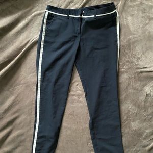 Navy Dress Pant with White stripe